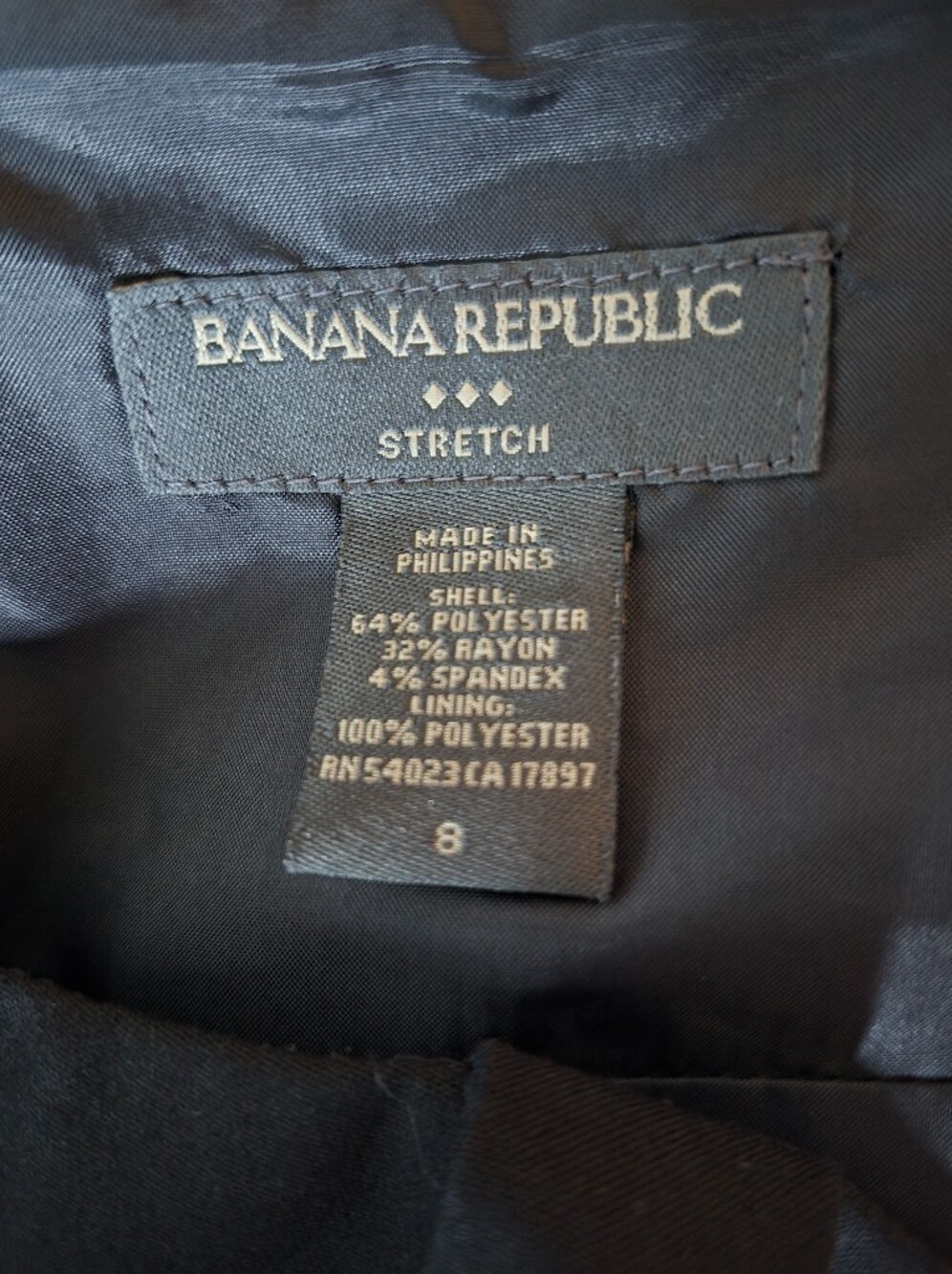 Banana Republic Black Pleated A-Line Cockail Dress | Women's Size 8 - Picture 6 of 6